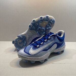 Nike Alpha Huarache Elite 4 Low MCS Blue Baseball Cleats Mens Sz 11.5 DX6962-415